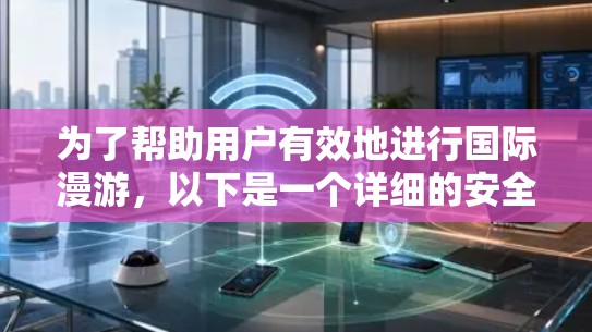 为了帮助用户有效地进行国际漫游，以下是一个详细的安全VPN国际漫游方案，涵盖选择平台、安全措施、隐私保护、经济因素和数据管理等关键点