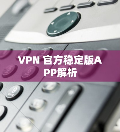 VPN 官方稳定版APP解析