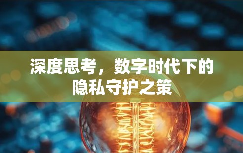 深度思考，数字时代下的隐私守护之策