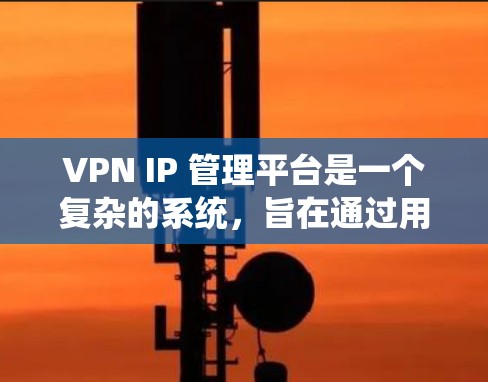 VPN IP 管理平台是一个复杂的系统，旨在通过用户管理 VPN 的 IP 网络，确保安全访问。以下是关于VPN IP 管理平台的详细信息